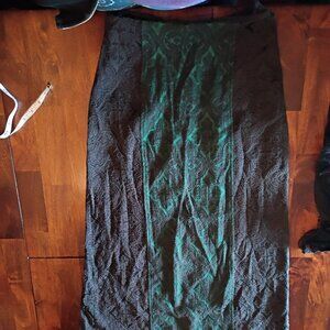 Morbid Threads Vintage Brocade Panel Long Maxi Skirt